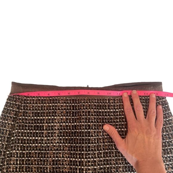 S’ MaxMara Brown Tweed Knee Length Skirt - Medium 8/10 (see measurements) - Picture 6 of 9